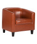 Leather Reception Chair w/ Wood Legs-image4