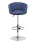 Contemporary Curved Vinyl Adjustable Stool With Chrome Base-image8