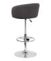 Contemporary Curved Vinyl Adjustable Stool With Chrome Base-image4