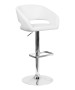 Vanessa Contemporary Adjustable Stool With Chrome Base-image6