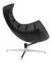 Black Leather Swivel Cocoon Chair-image2