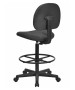 Black Patterned Fabric Ergonomic Stool-image3