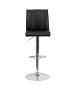 Contemporary Sleek Vinyl Adjustable Stool with Chrome Base-image4