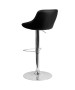 Contemporary Vinyl Bucket Seat Adjustable Stool with Chrome Base-image3