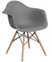 Clarke Reception Chair w/ Wood Base-image1