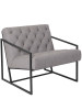 Keane Tufted Leather Chair w/ Metal Frame-image6