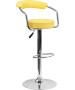 Contemporary Adjustable Height Stool with Arms & Chrome Base-image7