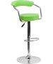 Contemporary Adjustable Height Stool with Arms & Chrome Base-image9