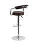 Contemporary Adjustable Height Stool with Arms & Chrome Base-image3