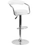 Contemporary Adjustable Height Stool with Arms & Chrome Base-image6