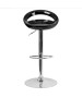 Contemporary Black Plastic Adjustable Height Stool-image4