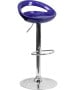 Contemporary Black Plastic Adjustable Height Stool-image8