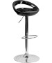 Contemporary Black Plastic Adjustable Height Stool-image1