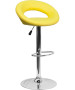 Contemporary Rounded Back Adjustable Stool with Chrome Base-image5