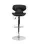 Contemporary Cozy Mid-Back Adjustable Stool with Chrome Base-image4