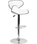 Contemporary Cozy Mid-Back Adjustable Stool with Chrome Base-image6