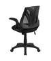 Mid-Back Black Mesh Chair with Mesh Seat-image3