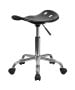 Vibrant Black Tractor Seat and Chrome Stool-image3