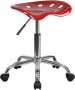 Vibrant Black Tractor Seat and Chrome Stool-image9