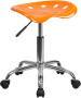 Vibrant Black Tractor Seat and Chrome Stool-image7