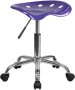 Vibrant Black Tractor Seat and Chrome Stool-image5