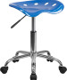 Vibrant Black Tractor Seat and Chrome Stool-image13