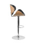 Bentwood Adjustable Stool with Curved Seat and Back-image2