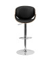 Bentwood Adjustable Stool with Curved Seat and Back-image4