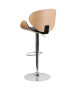 Bentwood Adjustable Stool with Curved Seat and Back-image3