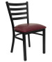 Black Ladder Back Metal Reception Chair-image5