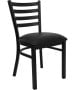 Black Ladder Back Metal Reception Chair-image1