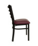 Black Ladder Back Metal Reception Chair-image6