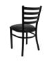 Black Ladder Back Metal Reception Chair-image3