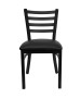 Black Ladder Back Metal Reception Chair-image4