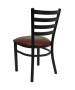 Black Ladder Back Metal Reception Chair-image7