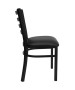 Black Ladder Back Metal Reception Chair-image2