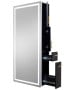 Pibbs 9110 Lumina Gold Handle LED Salon Mirror & Storage Server-image3