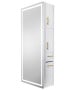 Pibbs 9110 Lumina Gold Handle LED Salon Mirror & Storage Server-image2