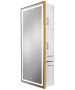 Pibbs 9220 Lumina Gold Frame LED Salon Mirror & Storage Server-image2