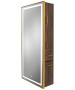 Pibbs 9220 Lumina Gold Frame LED Salon Mirror & Storage Server-image3