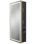 Pibbs 9220 Lumina Gold Frame LED Salon Mirror & Storage Server-image1