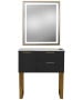 Pibbs 6002 Capri Styling Station w/ Legs & LED Mirror-image6