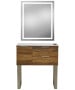 Pibbs 6002 Capri Styling Station w/ Legs & LED Mirror-image12