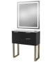 Pibbs 6002 Capri Styling Station w/ Legs & LED Mirror-image2