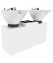 Collins E1106-48 Twin Shampoo Pedestal w/ Tilting Bowls-image1