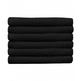 Bleach Resistant Black Towels - 9 Pack
