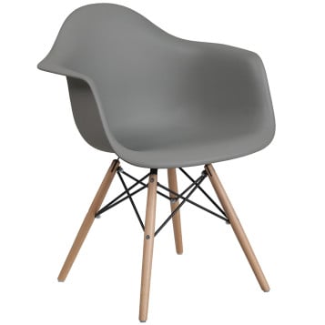 Clarke Reception Chair w/ Wood Base