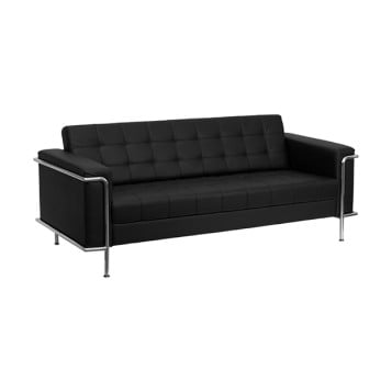 Contemporary Leather Sofa with Encasing Frame