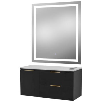 Pibbs 6002 Capri Styling Station & LED Mirror