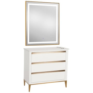 Ventura 36" White Vanity Station & Mirror